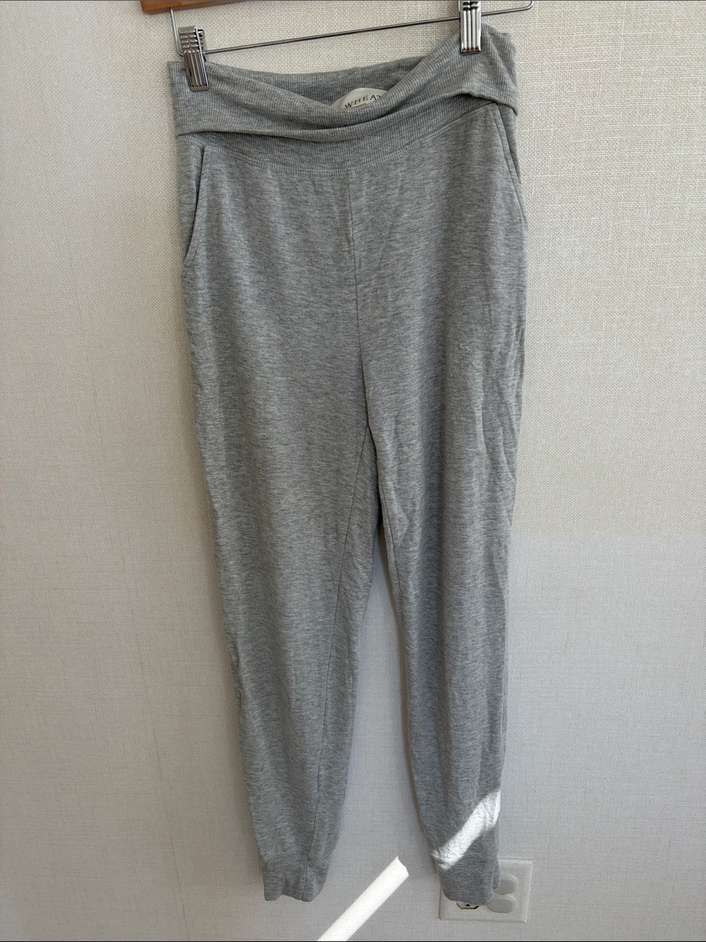 Light Grey Fold-Over Waist Lounge Joggers